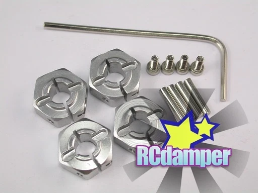 ALUMINUM 12MM HEX DRIVE ADAPTER S 4PCS TRAXXAS 1/10 SLASH STAMPEDE 4x4 ALLOY - Image 1 of 1