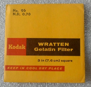 KODAK WRATTEN GELATIN FILTER 3"x3" neutral density N.D. ND .70 No. 96 - Picture 1 of 1