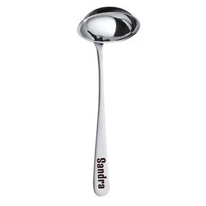 Suppenkelle mit Gravur personalisieren Soßenkelle Saucenlöffel Gießlöffel Ø10cm - Bild 1 von 2