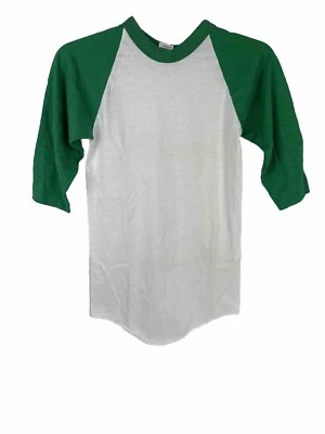 Camiseta raglán juvenil vintage mediana de béisbol años 70 Russell verde atlético nueva sin etiquetas Foto 1 de 4