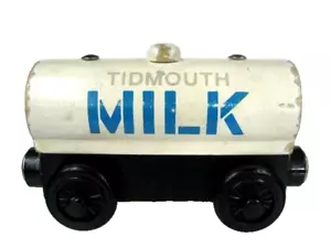 Thomas & Friends Wooden Railway Vintage 2000 Tidmouth Milk Tanker Train - Picture 1 of 11