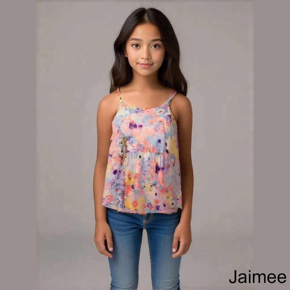 Camiseta sin mangas Levi's niños niñas floral multicolor Foto 1 de 4