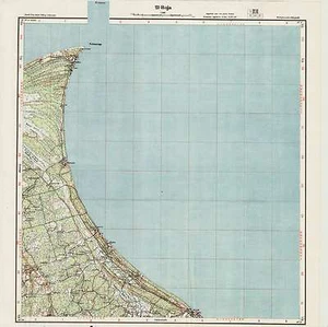 1929 Vintage army topographic map ROJA (Latvia), scale 1:75 000 - Picture 1 of 4