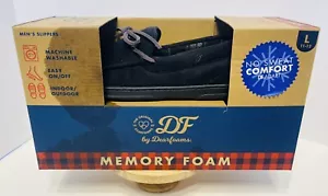 Dearfoams Men's Indoor Outdoor Memory Foam Slippers Size Large 11-12 Blue - Picture 1 of 5