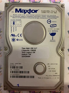 Hard Disk Usato IDE 3,5" 120GB MAXTOR 6Y120P0 6Y120P0032211 YAR41BW0 05 MAR 2004 - Foto 1 di 4