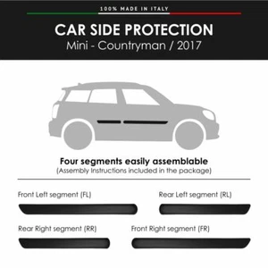 Modanature Laterali Bumper Paracolpi per Mini Cuntryman 2017 con Biadesivo 3M - Foto 1 di 4