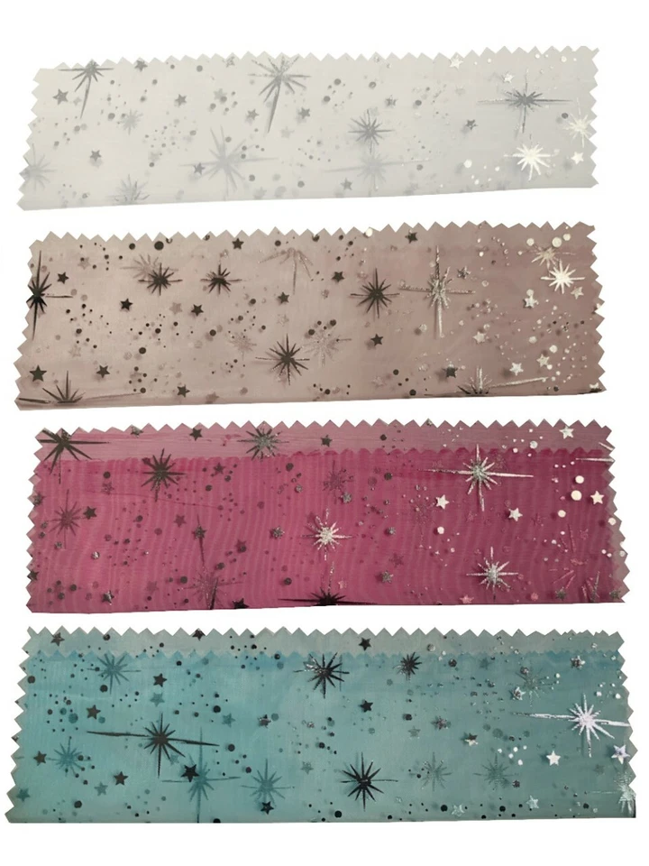 Tela estrella de lámina de organza 58/60 - Se vende por yarda Foto 1 de 1