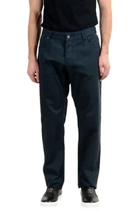 Pre-owned Dolce&Gabbana Navy Jeans/Trousers With Leather IT54 W38 L34 RRP £597 - Picture 1 of 19