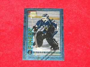 MIIKKA KIPRUSOFF SHARKS FLAMES 1994-95 TOPPS FINEST RC #125 (H-808)