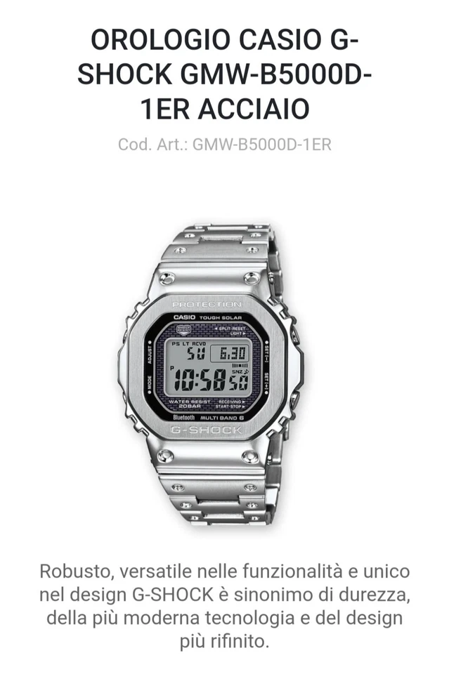 casio g-shock orologi Bluetooth - Immagine 1 di 1