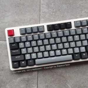 Gray Black Dolch Doubleshot PBT Keycaps set for Cherry MX Mechanical Keyboards - Picture 1 of 8