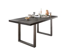 Esstisch WZ-0480 grau Küchentisch Speisetisch Mango Massivholz U-Gestell 200x100 - Bild 1 von 12