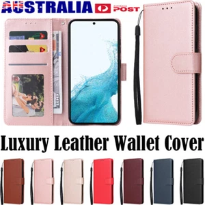 For Samsung Galaxy S25 S24 Ultra Plus S22 S23 FE Wallet Case Leather Flip Cover - Picture 1 of 44