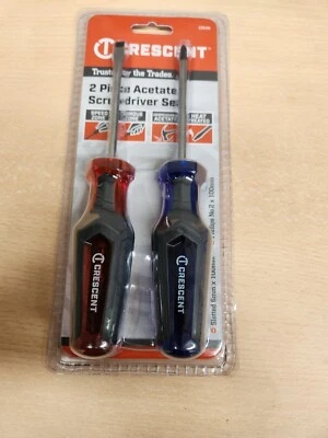 CRESCENT 2 PC. PHILLIPS/SLOTTED ACETATE SCREWDRIVER SET - CSD2N - Image 1 of 3