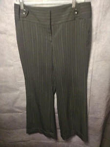 Studio 1940 Dress Pants Black W Pin Stripe Wide Leg Women’s Size 6 - Picture 1 of 8