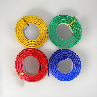 Pack de 4 cintas de bloques de construcción compatibles con Lego variedad amarillo, verde, azul, rojo Foto 1 de 2