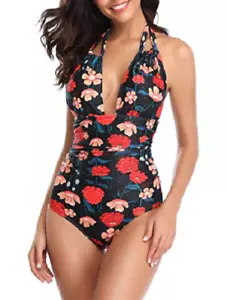 One Piece Swimsuits Slimming Monokini Tummy Control Swimwear Size L 1 piece - Picture 1 of 12