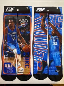 FBF Originals Kevin Durant Oklahoma City Thunder Kids Photo Socks 2 Pair Bundle - Picture 1 of 2