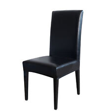 PU Leather Dining Chair Seat Cover Stretch Wedding Banquet Home Party Slipcovers