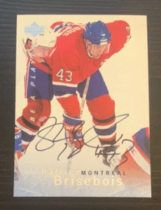1995-96 Upper Deck Be a Player Patrice Brisebois autógrafo #S44 Canadiens - Imagen 1 de 2