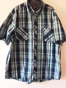 PRODIGY Shirt Mens 4X Large Button up Large Fit Blue Pocket Western - Picture 1 of 12