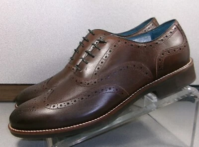 59NP51525 MS50 WINGTIP MEN'S SHOES 9 M MAHOGANY BROWN LEATHER JOHNSTON MURPHY - Image 1 of 4