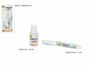 X Correcteur Liquide Correction + Stylo-Plume Précision Corrige La Erreurs Notes - Photo 1/1