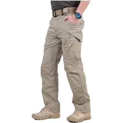 Tactical Mens Cargo Pants Waterproof Work Pants Outdoor Hiking Combat Trousers - Image 1 of 4