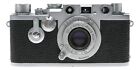 IIIf Self Timer Leica RF 35mm film camera Red Scale Elmar 1:3.4 f=5cm cased