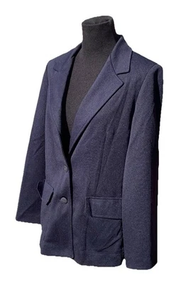 VTG Koret Blazer S Navy Blue Jacket Union Tag USA Preppy Professional Lined EUC - Image 1 of 4