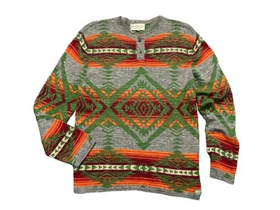 Mens Denim&Supply Ralph Lauren Aztec Southwestern Henley Sweater Long Sleeve XL - Image 1 of 4