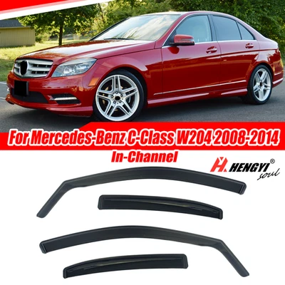 Visera de ventana en canal para Mercedes-Benz Clase C W204 Sedán C300 C200 2008-2014 Foto 1 de 4