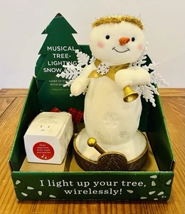 HALLMARK 2019 Musical Tree Lighting Snowman Angel & Receiver BRAND NEW - Picture 1 of 5