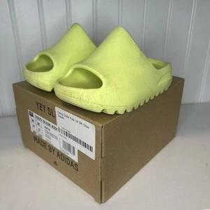 Adidas Yeezy Slide HQ4116 Green Glow Kids Size 9K - Picture 1 of 7