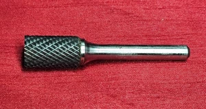 Tungsten Carbide Cylindrical Rotary File Burr 1/2" x 7/8", 1/4" Shank - USA Made - Picture 1 of 4