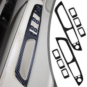 4X Carbon Fiber Interior Door Control Cover Trim For BMW X5 E70 X6 E71 2008-13 - - Picture 1 of 24