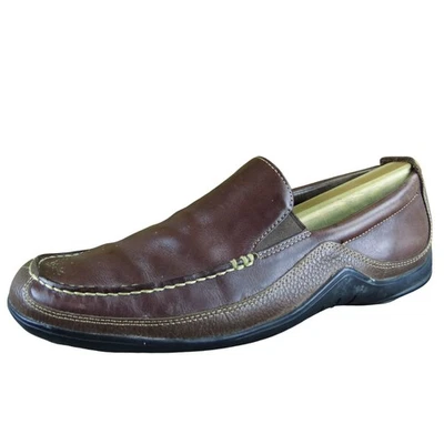 Mocasines sin cordones informales cómodos Cole Haan Tucker Venetian para hombre de cuero marrón 9,5 Foto 1 de 4