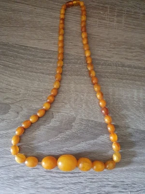 Bernstein Kette Vintage Butterscotch 34,8g - Bild 1 von 4