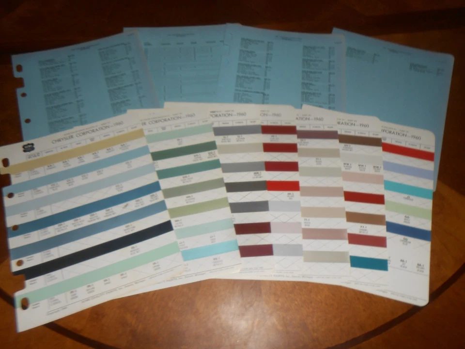 1960 PLYMOUTH DODGE DESOTO CHRYSLER ИМПЕРСКИЙ ЦВЕТ КРАСКИ СКОЛЫ БРОШЮРА 47 СКОЛОВ - Изображение 1 из 1
