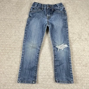 Lucky Brand Kids Jeans Girls Size 5 Billy Straight Distressed Medium Wash - Picture 1 of 8