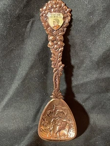 Vintage Copper Collector Spoon Elephants Edison's Home Fort Myers FL - Picture 1 of 5