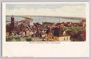 Vintage Duluth Minnesota Point and Harbor Linen Postcard V.O. Hammon - Picture 1 of 2