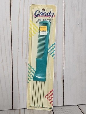 Vintage 1989 Goody Plastic Comfor-Tip Comb & Lift 7204 NOS Pick Comb - Image 1 of 4