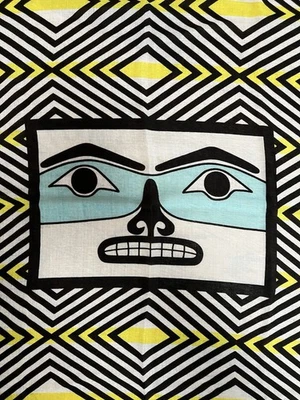 Tiffany Vanderhoop NCL Bufanda Naaxiin Cara Indígena Tribal Estampado 36 X 47 " LEER Foto 1 de 4