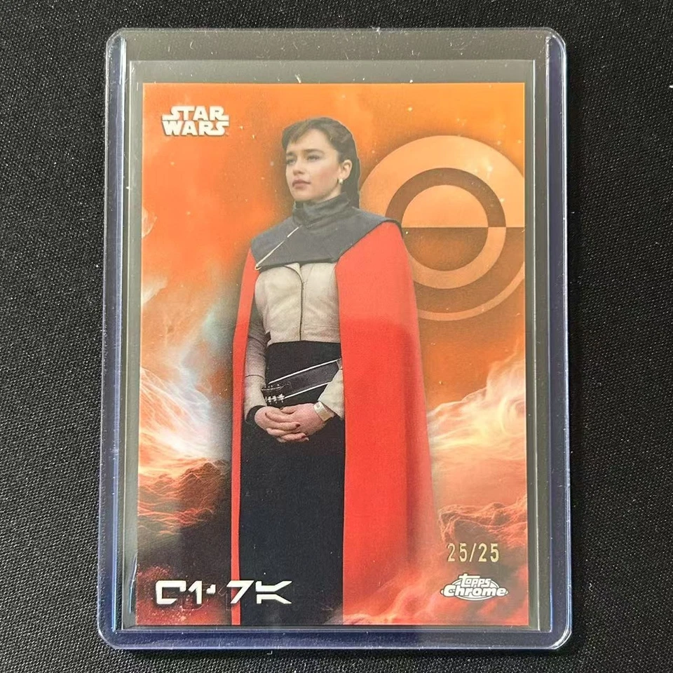 💎2025 TOPPS CHROME STAR WARS AUREBESH ORANGE REFRACTOR 25/25 QI'RA - Image 1 of 1