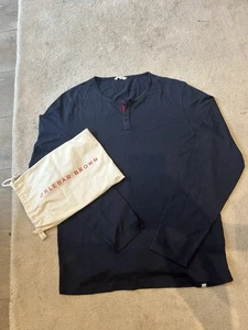 Orlebar brown Navy T Shirt Long Sleeve - Picture 1 of 3