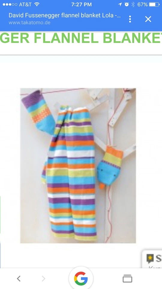 MANTA BEBÉ ALEMANA LOLA BY DAVID FUSSENEGGER NUEVA CON ETIQUETAS SE CONVIERTE EN SERPIENTE AGOTADA $136 Foto 1 de 4