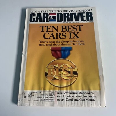1991 January Car And Driver Magazine The Best And Worst Performers Car (CP406) - Image 1 of 3
