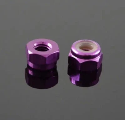 TRX-4M wheel nuts (4) Purple Finish - Aluminum Adapter Traxxas TRX4M 1:18 Scale - Image 1 of 4