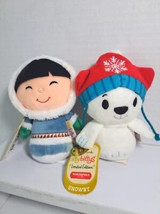 New Hallmark Itty Bittys Frosty Friends Eskimo & Snowby Limited Edition Plushie  - Picture 1 of 1